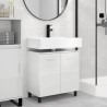 Unité de vanité de salle de bain Blanc brillant 60 x 35 x 60 cm 628402628402