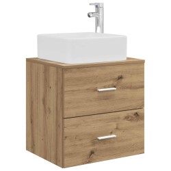 Vanité de lavabo mural Chêne artisanal 53 x 34,5 x 63 cm 628405628405