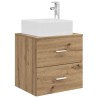 Vanité de lavabo mural Chêne artisanal 53 x 34,5 x 63 cm 628405628405