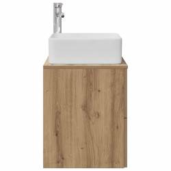 Vanité de lavabo mural Chêne artisanal 53 x 34,5 x 63 cm 628405628405