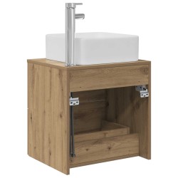 Vanité de lavabo mural Chêne artisanal 53 x 34,5 x 63 cm 628405628405