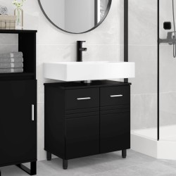 Unité de vanité de salle de bain Noir 60 x 35 x 60 cm 628408628408