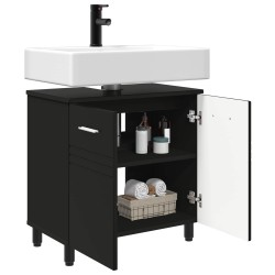 Unité de vanité de salle de bain Noir 60 x 35 x 60 cm 628408628408