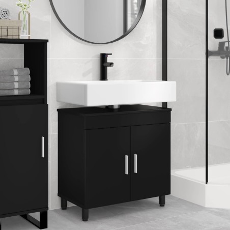 Unité de vanité de salle de bain Noir 60 x 35 x 60 cm 628409628409