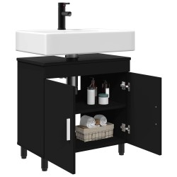 Unité de vanité de salle de bain Noir 60 x 35 x 60 cm 628409628409