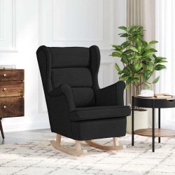 Chaise à bascule noir 74x90x102 cm tissu 628420628420