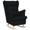 Chaise à bascule noir 74x90x102 cm tissu 628420628420