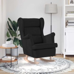 Chaise à bascule noir 74x90x102 cm tissu 628420628420