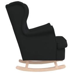 Chaise à bascule noir 74x90x102 cm tissu 628420628420
