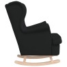 Chaise à bascule noir 74x90x102 cm tissu 628420628420