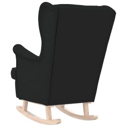 Chaise à bascule noir 74x90x102 cm tissu 628420628420