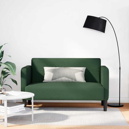 Canapé causeuse vert foncé 109 cm tissu velours côtelé 628422628422