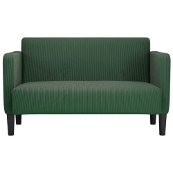 Canapé causeuse vert foncé 109 cm tissu velours côtelé 628422628422