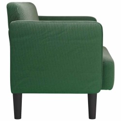 Canapé causeuse vert foncé 109 cm tissu velours côtelé 628422628422