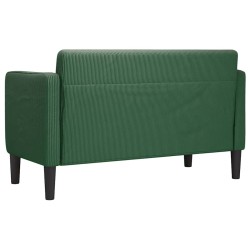 Canapé causeuse vert foncé 109 cm tissu velours côtelé 628422628422