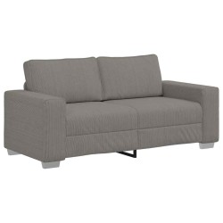 Canapé deux places gris clair 180 x 77 x 82 cm en tissu velours côtelé 628425628425