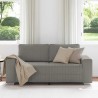 Canapé deux places gris clair 180 x 77 x 82 cm en tissu velours côtelé 628425628425