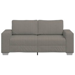 Canapé deux places gris clair 180 x 77 x 82 cm en tissu velours côtelé 628425628425