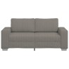 Canapé deux places gris clair 180 x 77 x 82 cm en tissu velours côtelé 628425628425