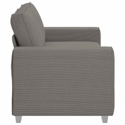 Canapé deux places gris clair 180 x 77 x 82 cm en tissu velours côtelé 628425628425