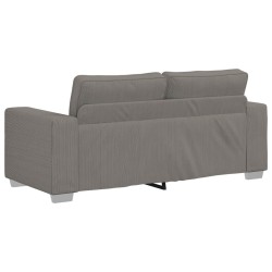 Canapé deux places gris clair 180 x 77 x 82 cm en tissu velours côtelé 628425628425