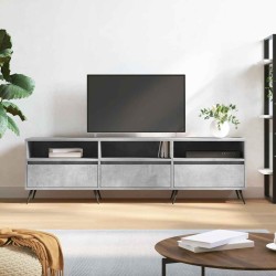 Meuble TV gris béton 150x30x44,5 cm bois d'ingénierie 628427628427