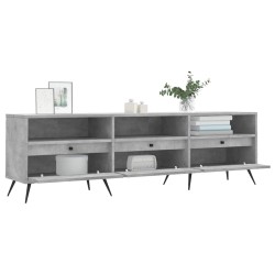 Meuble TV gris béton 150x30x44,5 cm bois d'ingénierie 628427628427