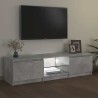 Meuble TV avec lumières LED gris béton 140x40x36 cm 628429628429