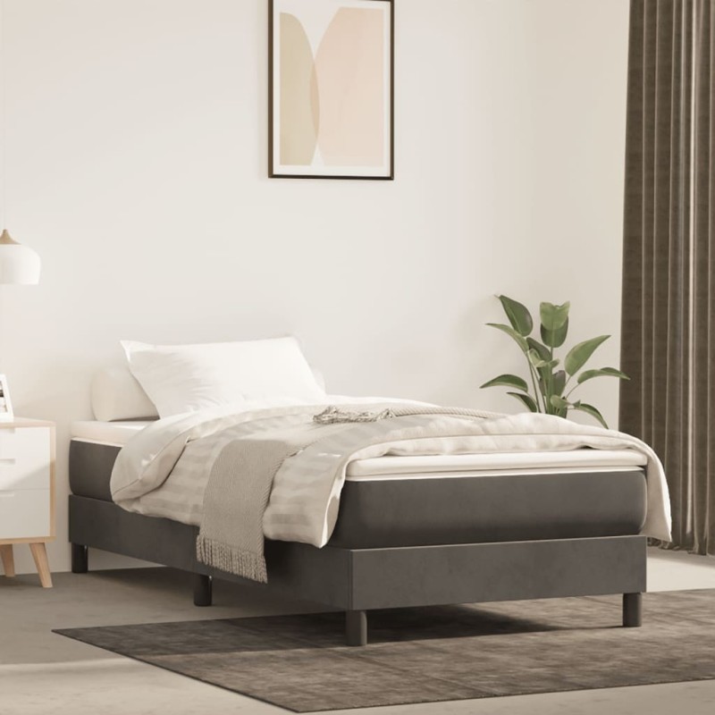 Matelas de lit à ressorts ensachés fermeté moyenne gris foncé 120x190x20 cm 628433628433
