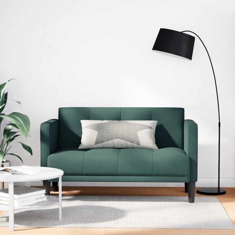Canapé deux places vert foncé 111 cm en tissu 628436628436