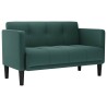 Canapé deux places vert foncé 111 cm en tissu 628436628436