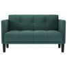 Canapé deux places vert foncé 111 cm en tissu 628436628436