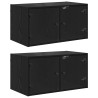 Cabinets muraux Montage mural 2 pcs Chêne noir 68 x 37 x 35 cm 628441628441