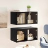 Cabinets muraux Montage mural 2 pcs Chêne noir 68 x 37 x 35 cm 628441628441