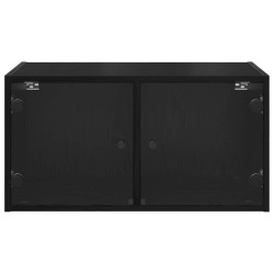 Cabinets muraux Montage mural 2 pcs Chêne noir 68 x 37 x 35 cm 628441628441