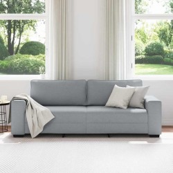 Canapé à 3 places gris clair 220x77x82 cm tissu 628442628442