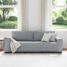 Canapé à 3 places gris clair 220x77x82 cm tissu 628442628442
