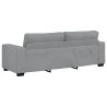 Canapé à 3 places gris clair 220x77x82 cm tissu 628442628442