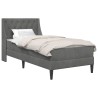 Cadre de lit avec matelas Gris foncé 80 x 200 cm Velours 628444628444