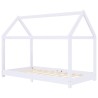 Cadre de lit d'enfant Blanc Bois de pin massif 70x140 cm 628445628445