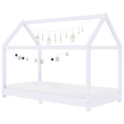 Cadre de lit d'enfant Blanc Bois de pin massif 70x140 cm 628445628445