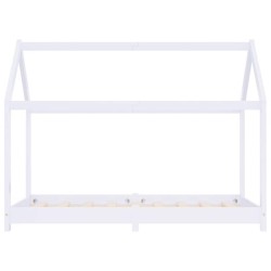 Cadre de lit d'enfant Blanc Bois de pin massif 70x140 cm 628445628445
