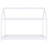 Cadre de lit d'enfant Blanc Bois de pin massif 70x140 cm 628445628445