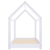 Cadre de lit d'enfant Blanc Bois de pin massif 70x140 cm 628445628445