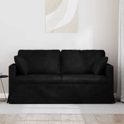 Canapé Noir 158 x 78 x 80 cm Velours 628451628451