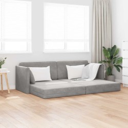 Canapé-lit au sol Gris clair 213 x 70 x 77 cm Velours 628453628453