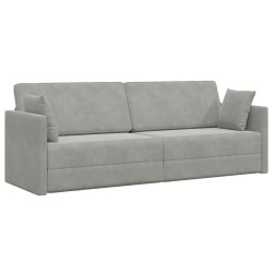 Canapé-lit au sol Gris clair 213 x 70 x 77 cm Velours 628453628453