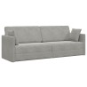 Canapé-lit au sol Gris clair 213 x 70 x 77 cm Velours 628453628453