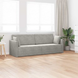 Canapé-lit au sol Gris clair 213 x 70 x 77 cm Velours 628453628453