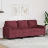 Canapé à 3 places Rouge bordeaux 180 cm Tissu 628457628457